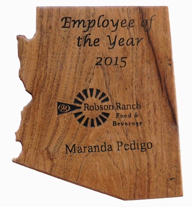 Employee Of The Year Award - Maranda Pedigo made by Marv Enerson