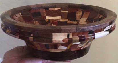 02/12/16 - Wooden Mosaic Bowl made by Rami Mayron