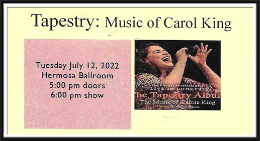 July 12th - Tapestry of Carol King