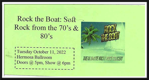 Oct 11th - Rock The Boat Group