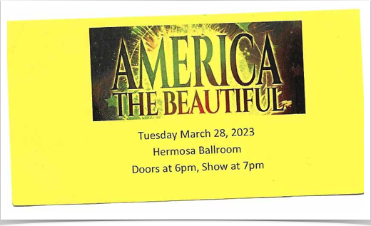 March 28th - America The Beautiful